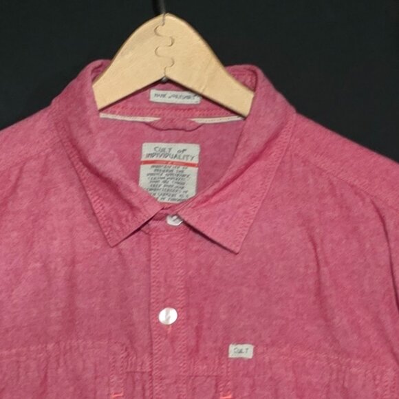Cult of Individuality Made in USA  Handmade HANK WORKSHIRT - Red - Sz M* - Picture 2 of 9